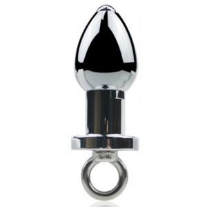 metalen arsenaalplug met ring 8 x 3,7cm Grijs