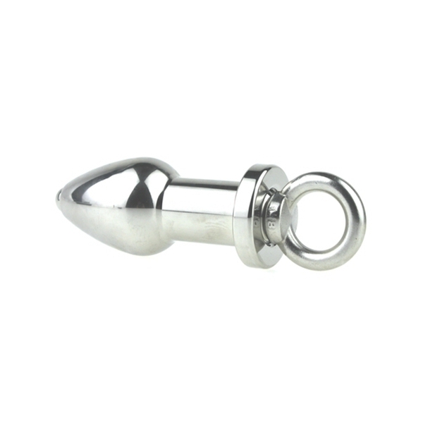 metalen arsenaalplug met ring 8 x 3,7cm Grijs