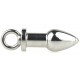 metalen arsenaalplug met ring 8 x 3,7cm Grijs