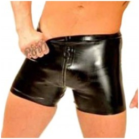 Latex Shorts Cycling cut with Zip