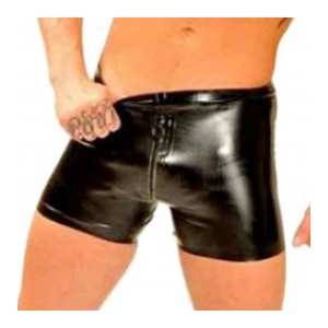 Fist Latex Shorts Cycling cut with Zip