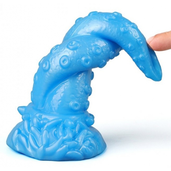 Dildo Octopus 15 x 5,5 cm blu