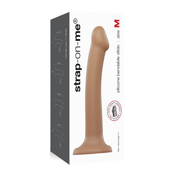 Dildo Strap-On-Me Bendable M 16 x 4cm Karamell