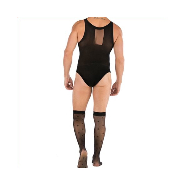 Jumpsuit + kousen TEDDY Sexy zwarte outfit
