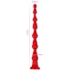 Gode long BEADS REPTIL 50 x 5cm Rouge