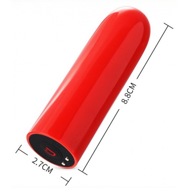 Huevo vibrador Rumba 8,8 x 2,7cm Rojo