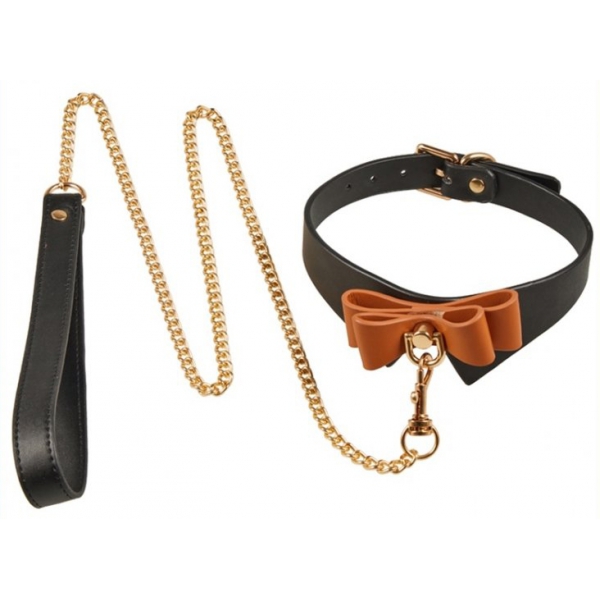 Black and Brown Butler Collar and Lead