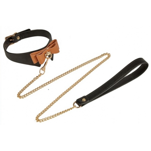 Black and Brown Butler Collar and Lead