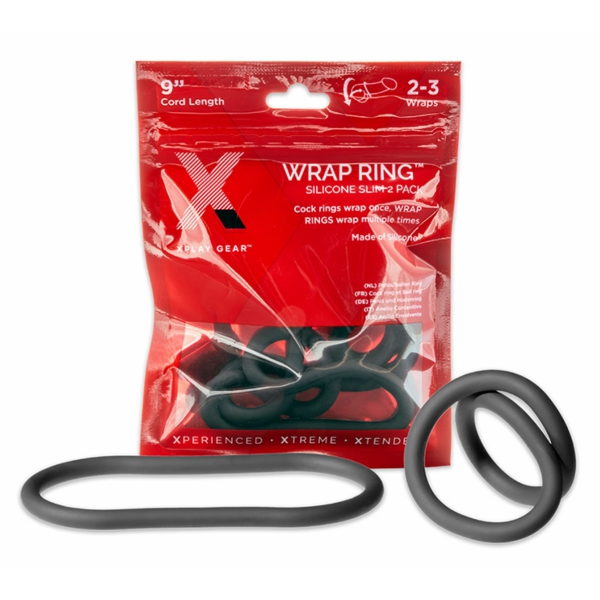 Set of 2 silicone cockring Wrap Ring 23cm