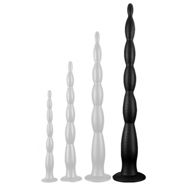 Scale Long Anal Beads Noir 60 x 6 cm