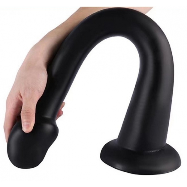 Langdildo Whale Dildo M 40 x 5.5cm - Spitze 4.6cm Schwarz