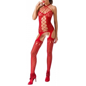 Passion Offener Jumpsuit Natalia - Rot