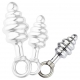 Thread Stainless steel Butt Plug - Pull Ring 9 x 2.7 cm