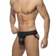 Jockstrap Front Zip Rub Black