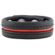 Leather Cockring 3 Pressures Black-Red