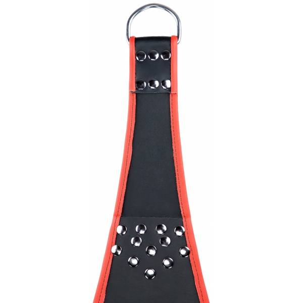 Leather Sling 5 Points Black-Red