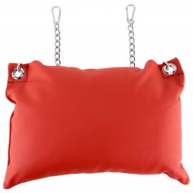 Mr Sling Lederen kussen 23 x 32cm + Kettingen Rood