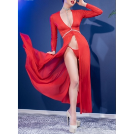 Nuria open dress - Red