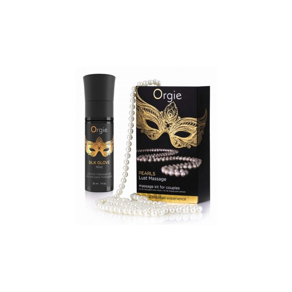 Gel de massagem + colar de pérolas Lust Massagem 30ml