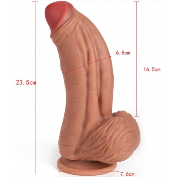 Dildo para pénis TTBM 18 x 6,5cm