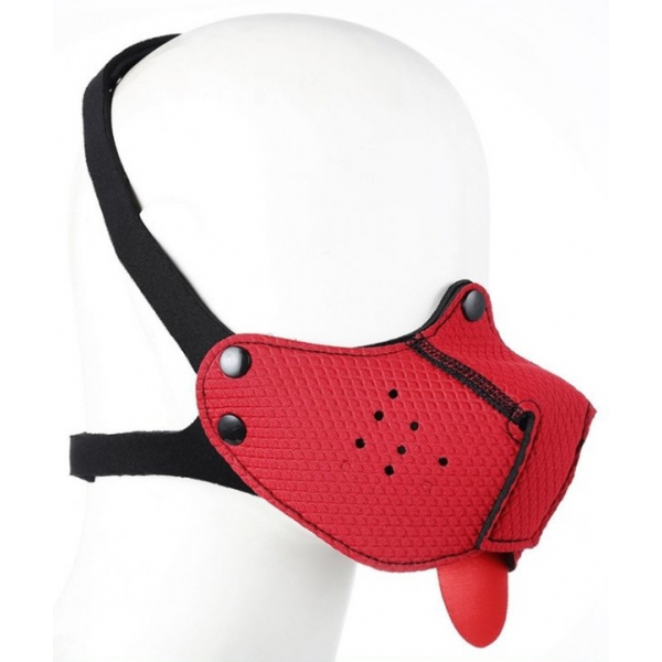 Muso e lingua in neoprene del cucciolo rosso