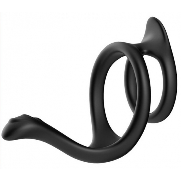 Dubbele Stim Silicone Cockring