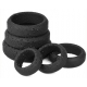 Set of 6 Silicone Cockrings Hyperion Black