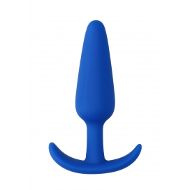 Shots Toys Plug en silicone SLIM BUTT 7.5 x 2cm Bleu