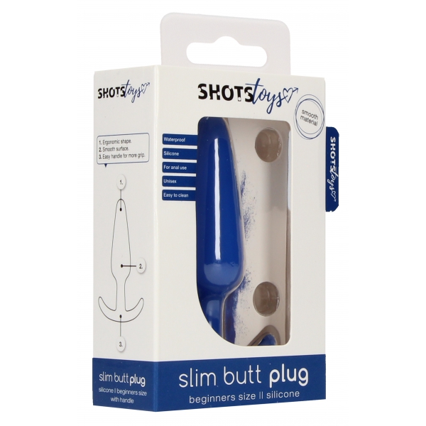 Plug Slim Butt 7.5 x 2cm Blauw