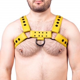 Snap Leather Harness Yellow