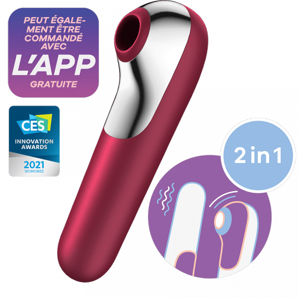 Dual Love Red Clitoral Stimulator + Vibrator