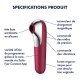 Stimulateur de clitoris + Vibromasseur DUAL LOVE Rouge