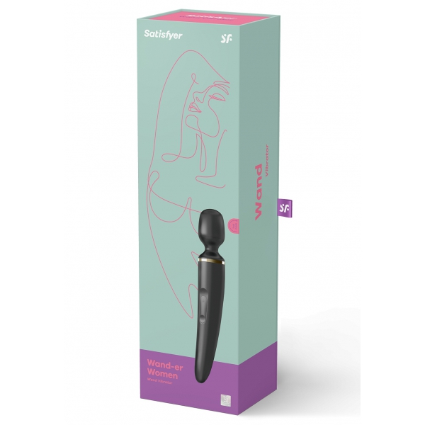 Wand-er Women Massager Negro - Cabeza 78mm