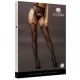 Feline suspender belt effect tights - Black