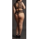 Alya Plus Size Fishnet Set - Black