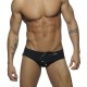 Sides Zipper Black swim brief