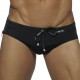 Sides Zipper Black swim brief