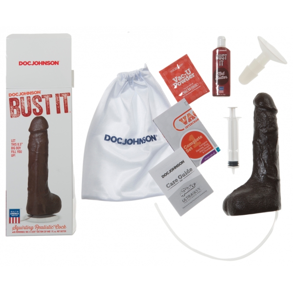 Bust It Ejaculator Dildo 15 x 5.5cm Zwart