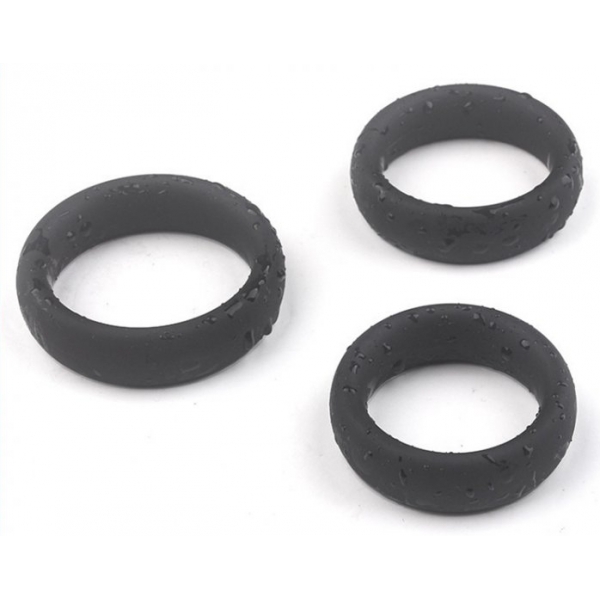 Kit de 3 cockrings silicone Thick Set