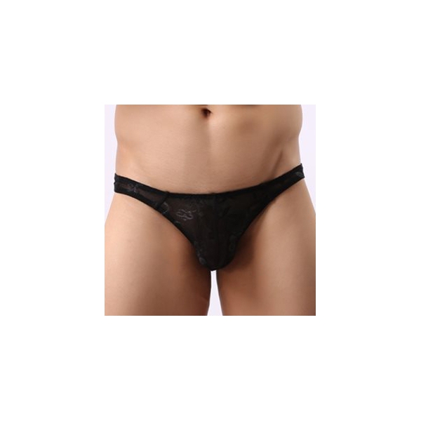 Lace Thong MANKINI Black