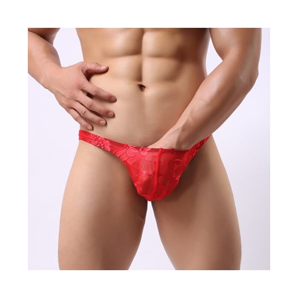 Red Lace Thong MANKINI