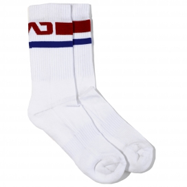 Addicted Chaussettes blanches BASIC SPORT AD Rouge