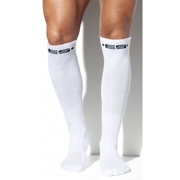 NEVER BACK DOWN High Socks White