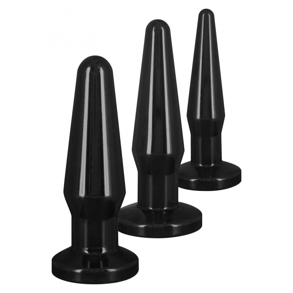 Set di 3 spine nere Best Butt plugs