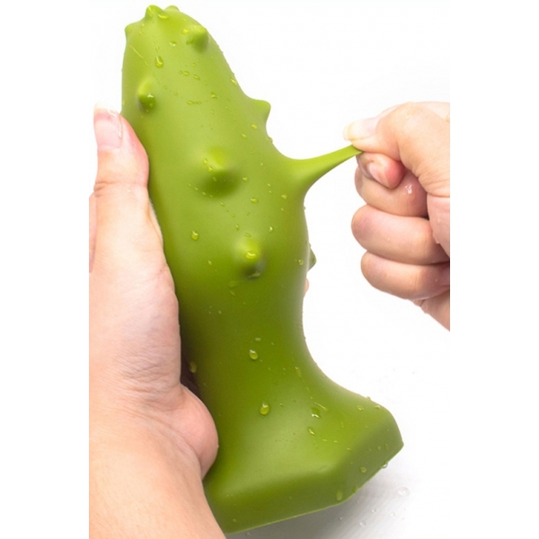 Silicone plug Monster Spike XL 16 x 6.5cm Green