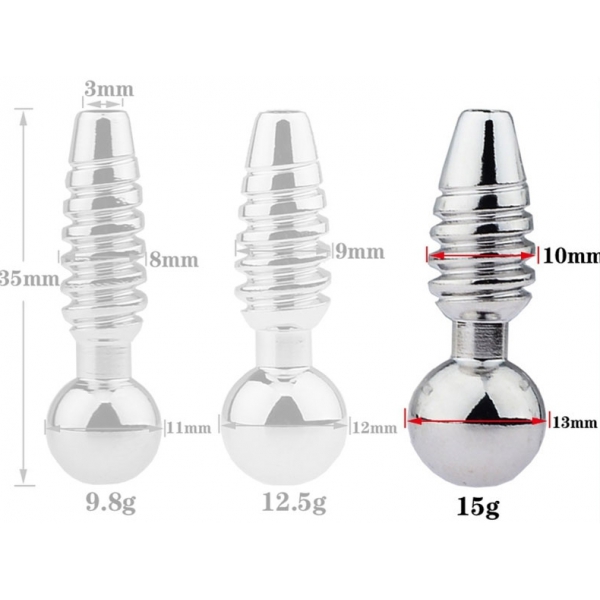 Tapón para el pene a rosca L 2,5cm - Diámetro 10mm