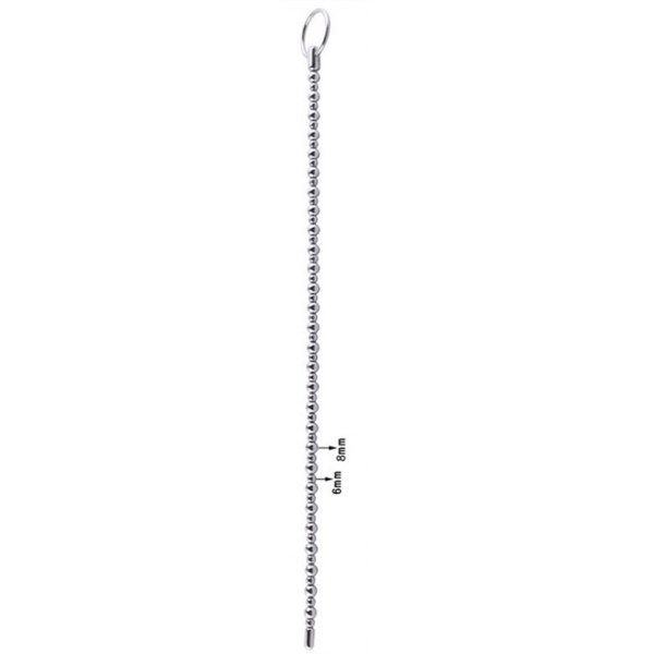 Tige d'urètre Beads Bent 18cm - Diamètre 8mm