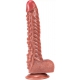 Ribby Dildo 22 x 5cm Braun