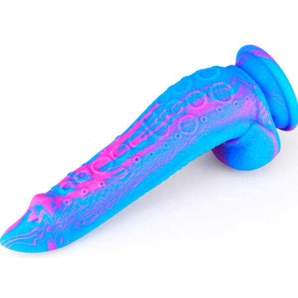 Inkipus Silicone Dildo 18 x 5.5cm Blauw-Roze