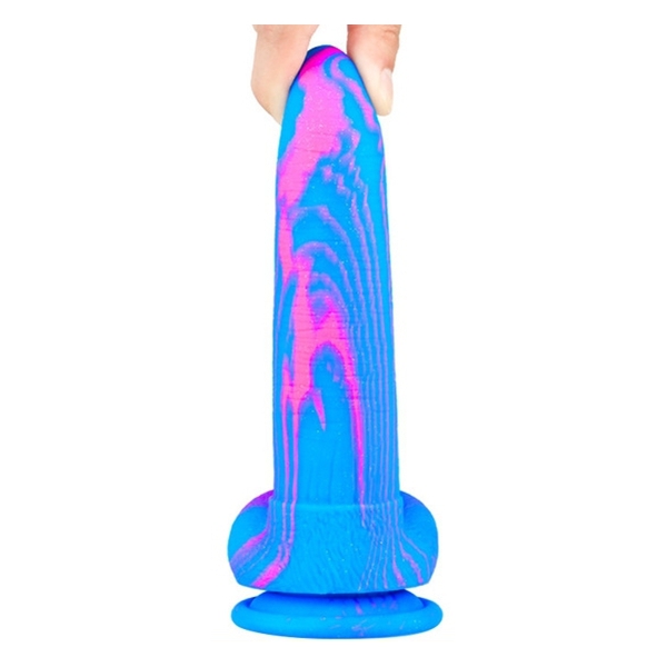 Dildo Banadick 15 x 4cm Blau-Rosa